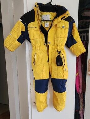 COULOIR Yellow Kids Snowsuit Jacket Coat Sz US 4